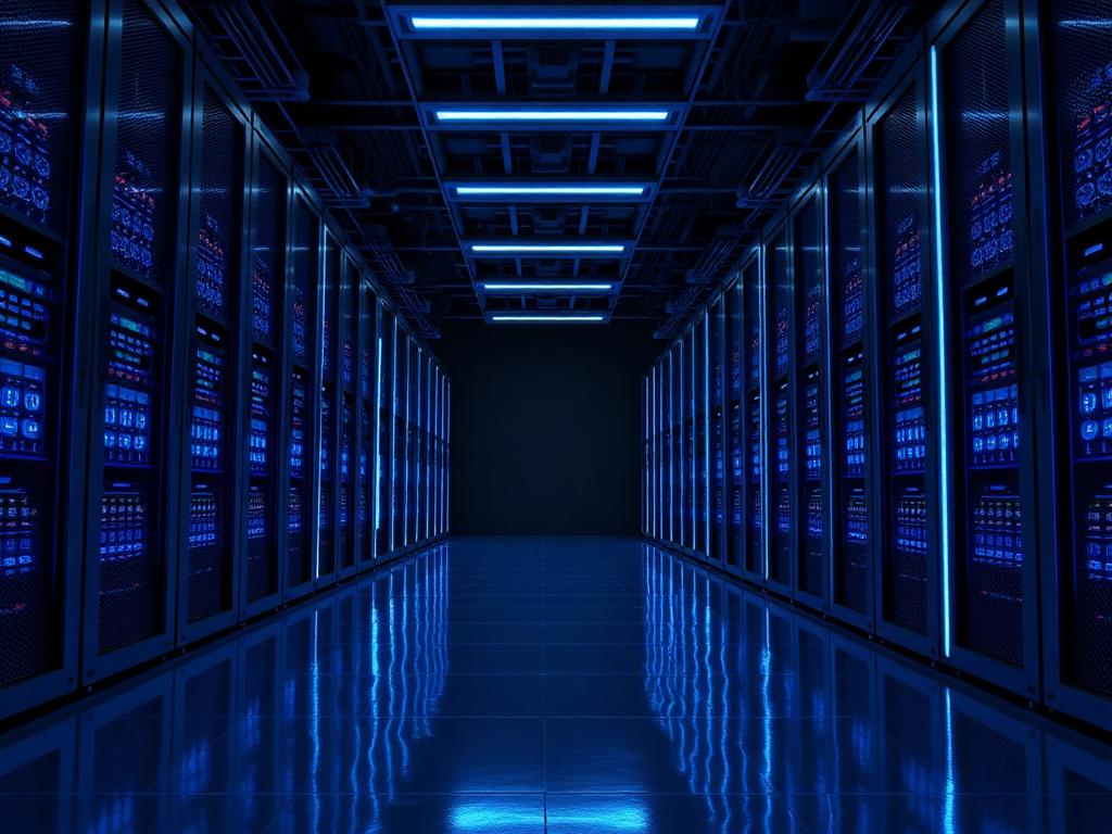 Server racks in modern data center